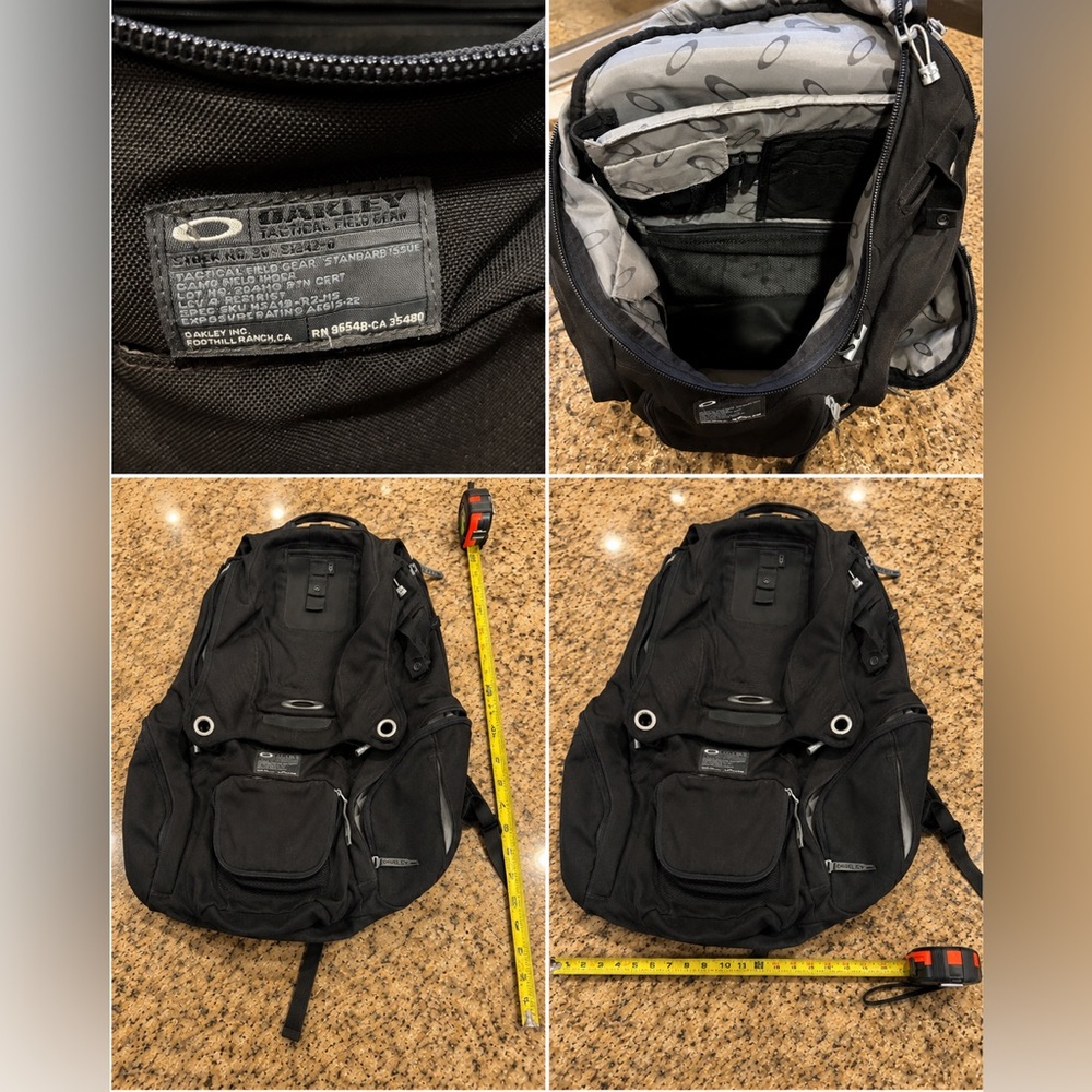 Vintage Oakley Panel Backpack Black "The Book of Eli" Tactical Bag Y2K